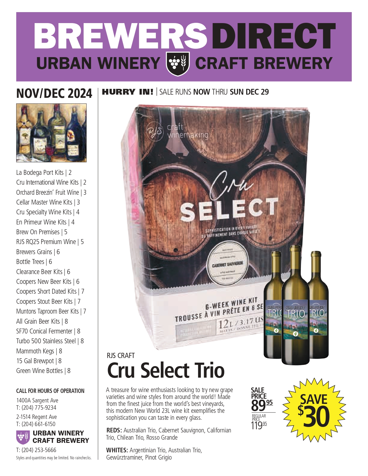 NOV/DEC 2024 Newsletter Brewers Direct