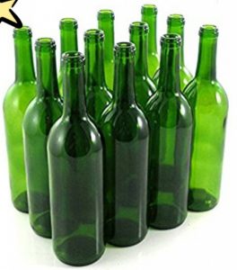 Wine bottles green