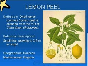 Dried lemon peel